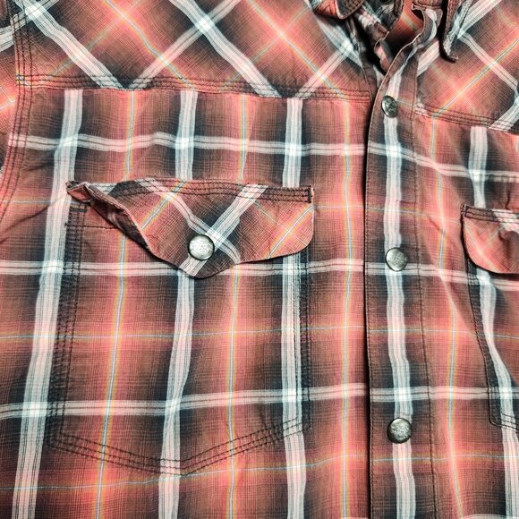 Harley-Davidson Shirt Mens XL Plaid Short Sleeve Button Up Motorcycle Western - Picture 8 of 14